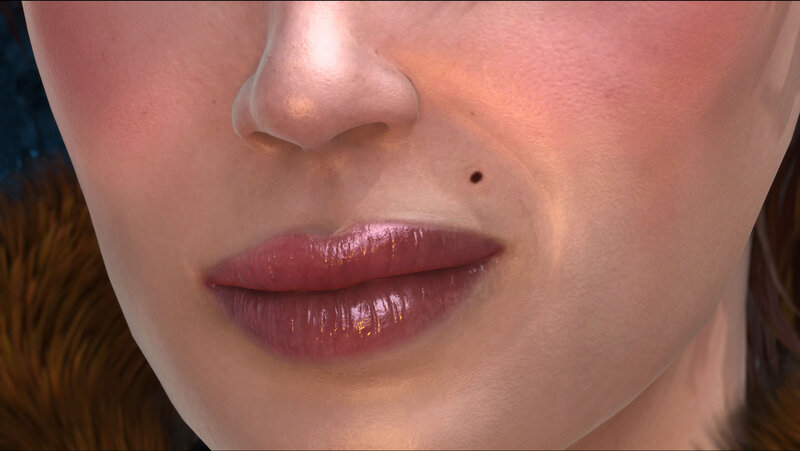 close-up of lips and nose