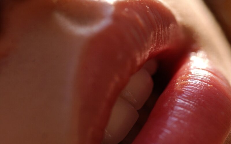 close-up of lips and teeth