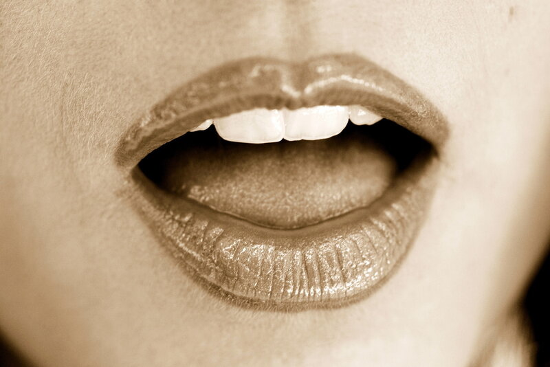 close-up of lips and teeth