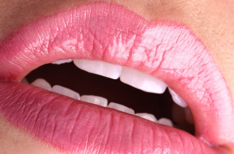 close-up of lips and teeth