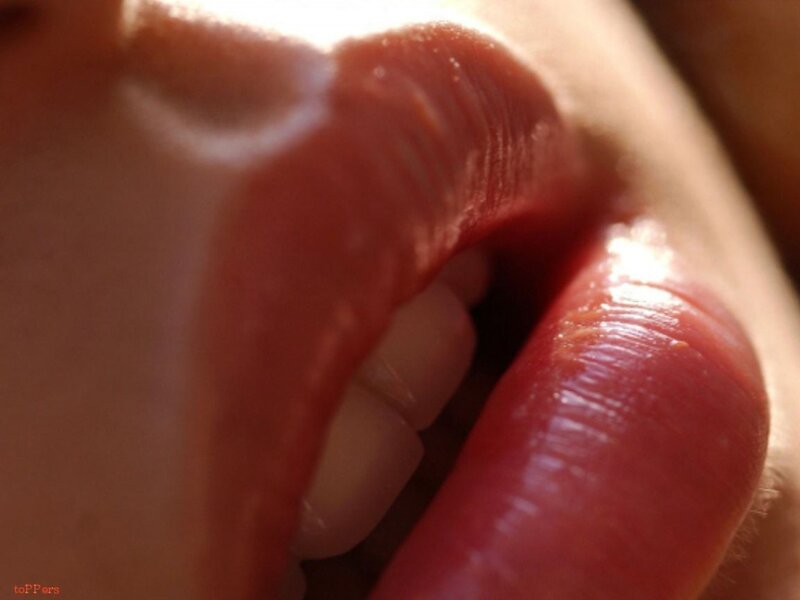 close-up of lips and teeth