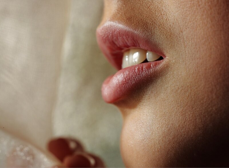 Close-up of Lips — Beige, Neutral