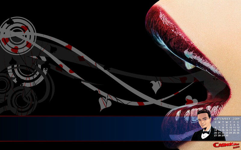 Close-up of Lips — Black, Dramatic, Night