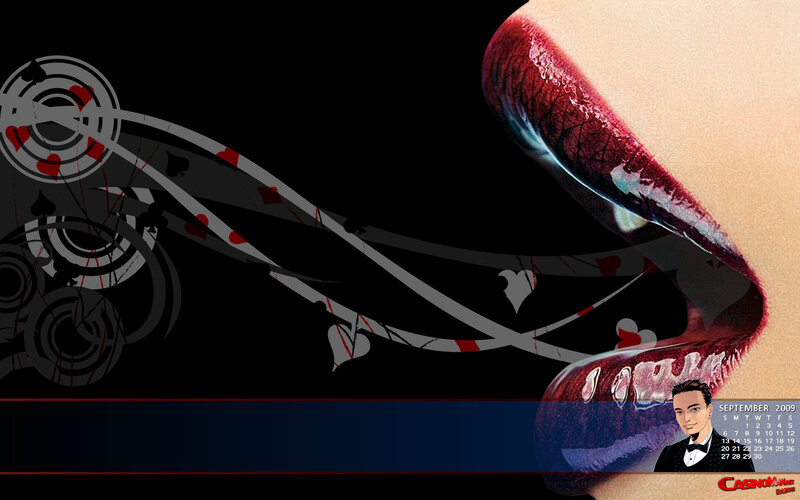Close-up of Lips — Black, Dramatic