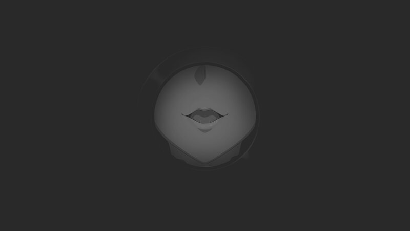 Close-up of Lips — Gray