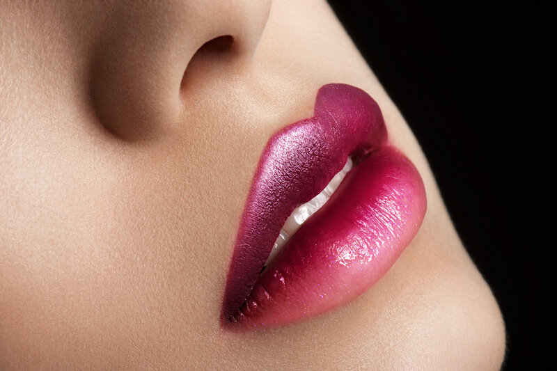 Close-up of Lips — Pink, Dramatic, Photograph, Nose