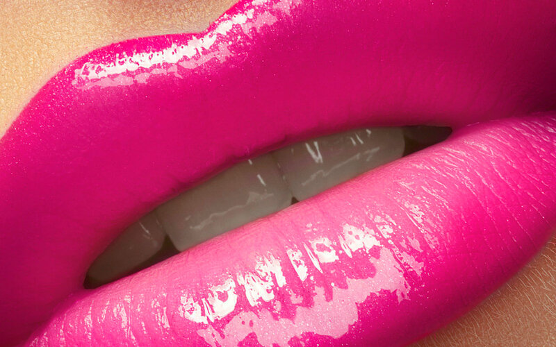 Close-up of Lips — Pink, Dramatic, Photograph, Teeth