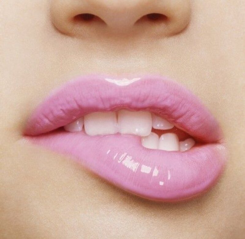 Close-up of Lips — Pink, Neutral, Photograph, Teeth, Nose