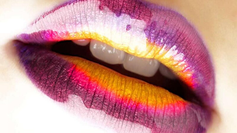 Close-up of Lips — Purple, Vibrant