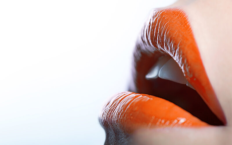 Close-up of Lips — Red, Dramatic, Photograph, Mouth