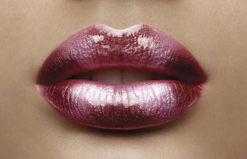 Close-up of Lips — Red, Dramatic, Photograph, Skin
