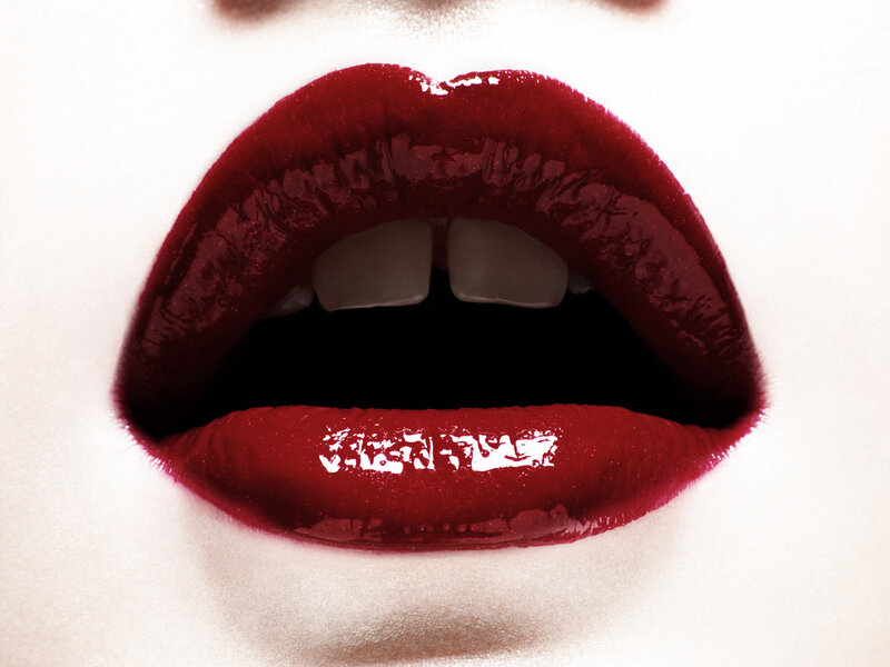 Close-up of Lips — Red, Dramatic, Photograph, Teeth, Mouth