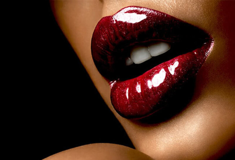 Close-up of Lips — Red, Dramatic, Photograph, Teeth, Skin