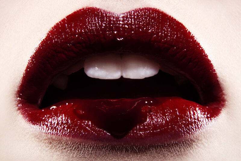 Close-up of Lips — Red, Dramatic, Photograph, Teeth