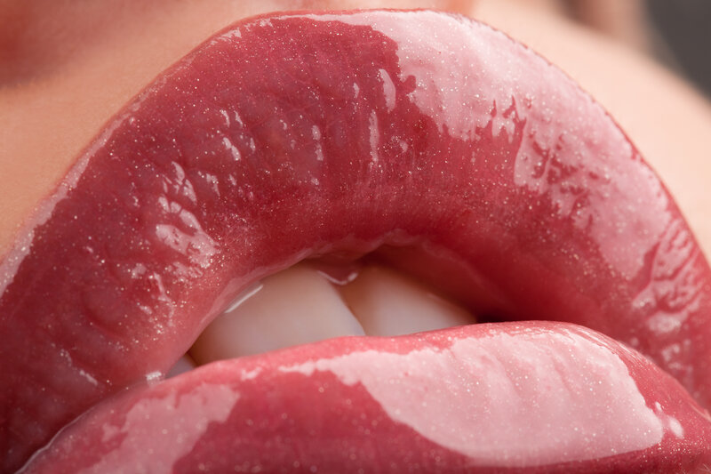 Close-up of Lips — Red, Neutral, Photograph