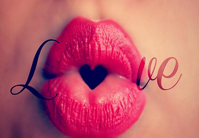 Close-up of Lips — Red, Romantic