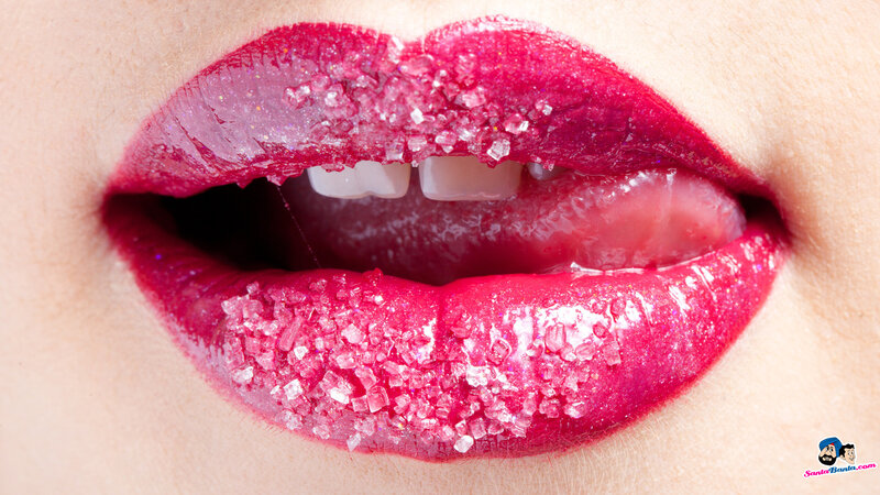 Close-up of Lips — Red, Sensual