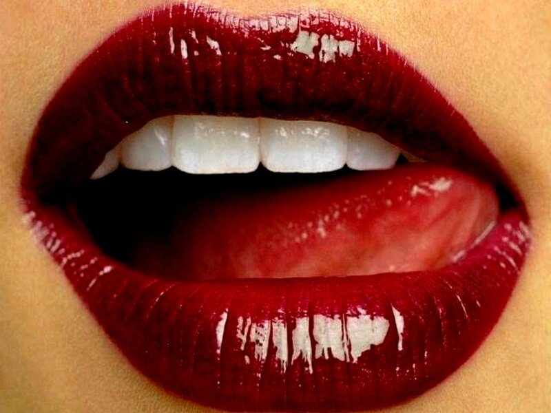 Close-up of Lips — Red