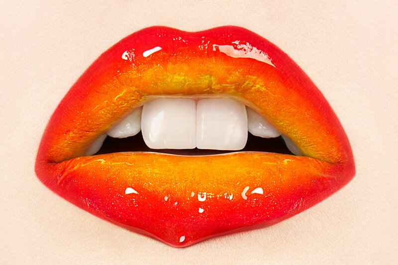 Close-up of Lips — Red, Vibrant