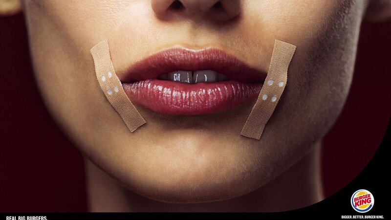 Close-up of Lips with Bandages