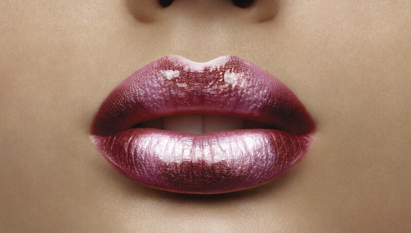 close-up of lips with lipstick