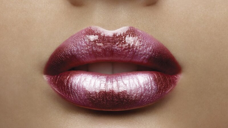 close-up of lips with lipstick
