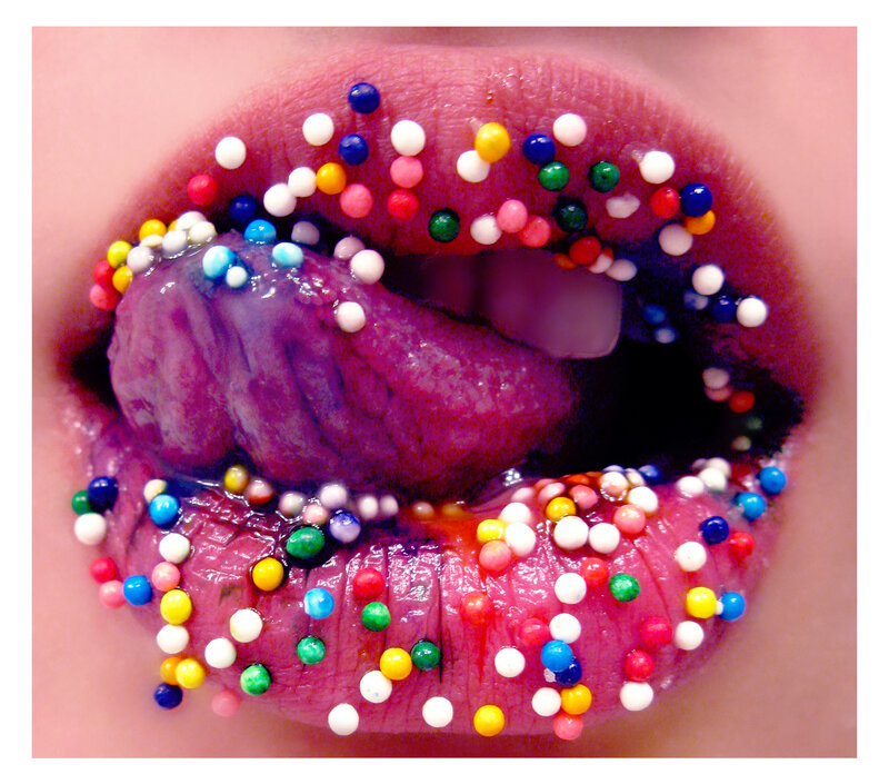 Close-up of Lips with Sprinkles