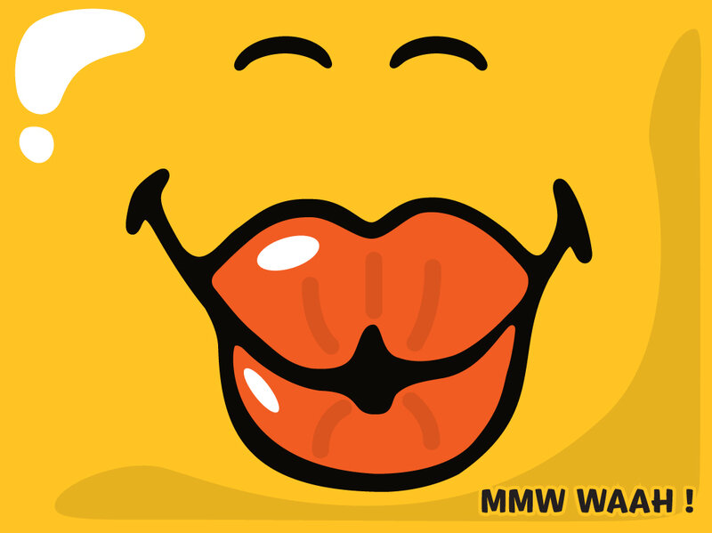Close-up of Lips — Yellow