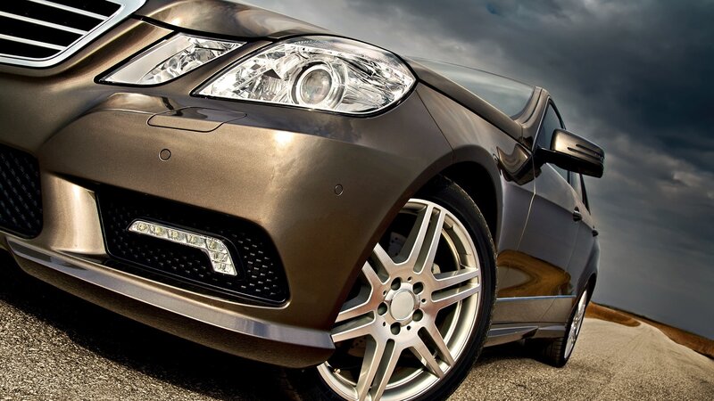 close-up of luxury car front