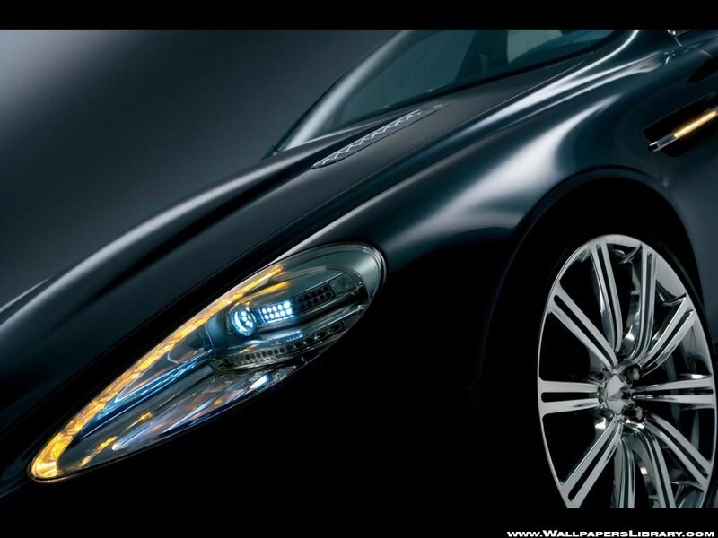 close-up of luxury car headlight