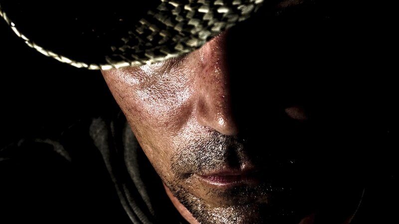 close-up of man's face