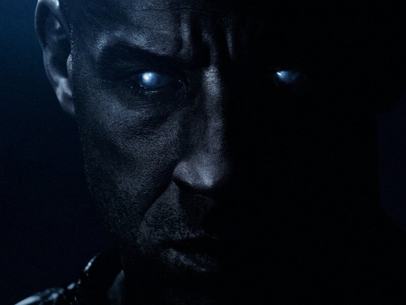 Close-up of Man's Face — Black, Dramatic, Night