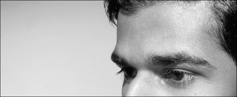 Close-up of Man's Face — Black, Dramatic, Photograph, Eye, Eyebrow
