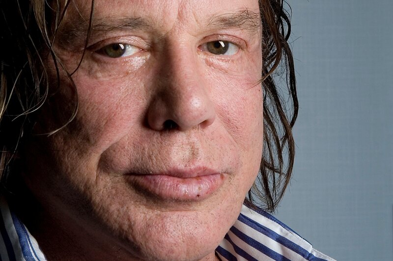 Close-up of Man's Face — Blue, Serious, Photograph, Striped Shirt