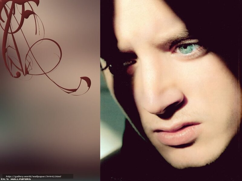Close-up of Man's Face — Brown, Dramatic, Photograph, Blue Eyes