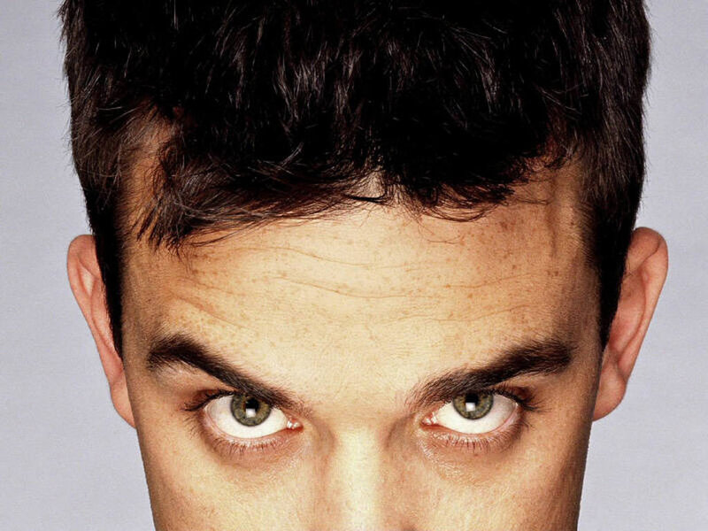 Close-up of Man's Face — Brown, Intense