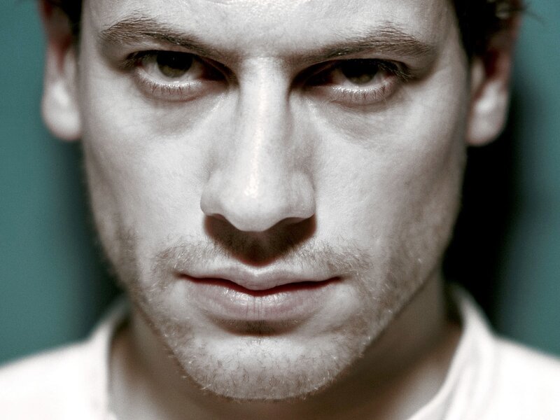 Close-up of Man's Face — Gray, Intense