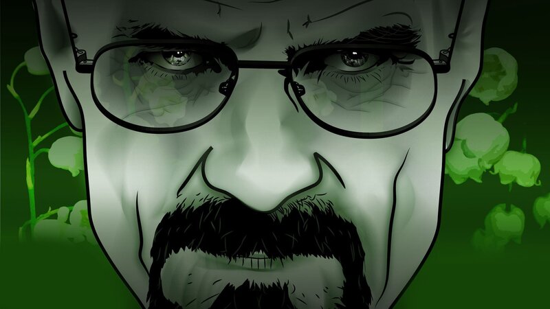 Close-up of Man's Face — Green