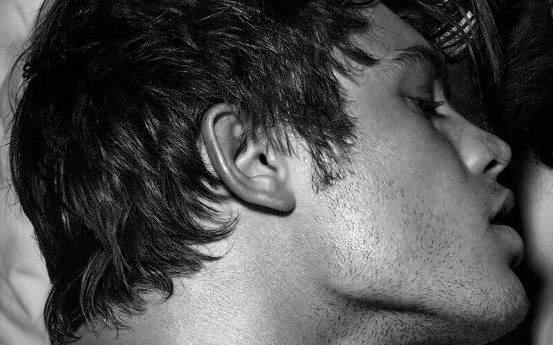 close-up of man's profile
