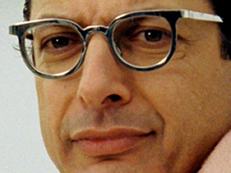 close-up of man wearing glasses