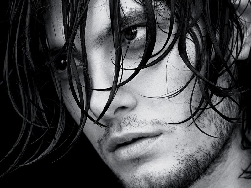 close-up of man with wet hair