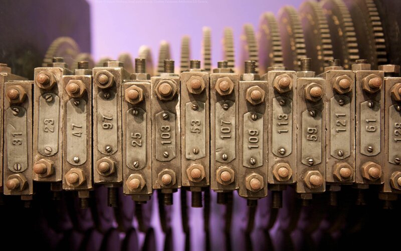 Close-up of mechanical components
