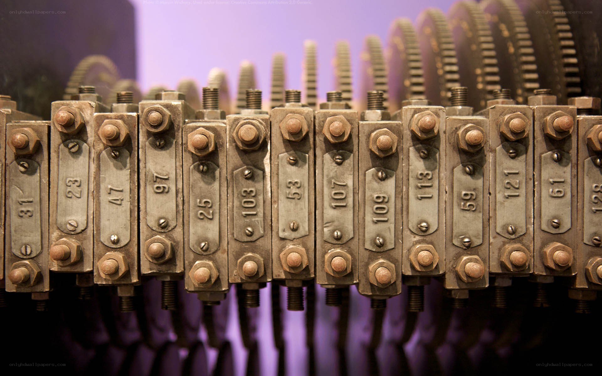 Close-up of mechanical components