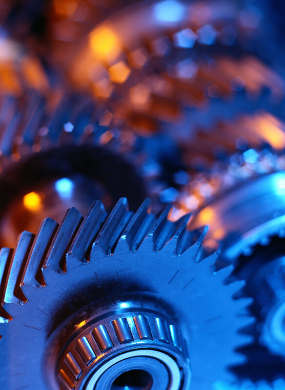 Close-up of mechanical gears