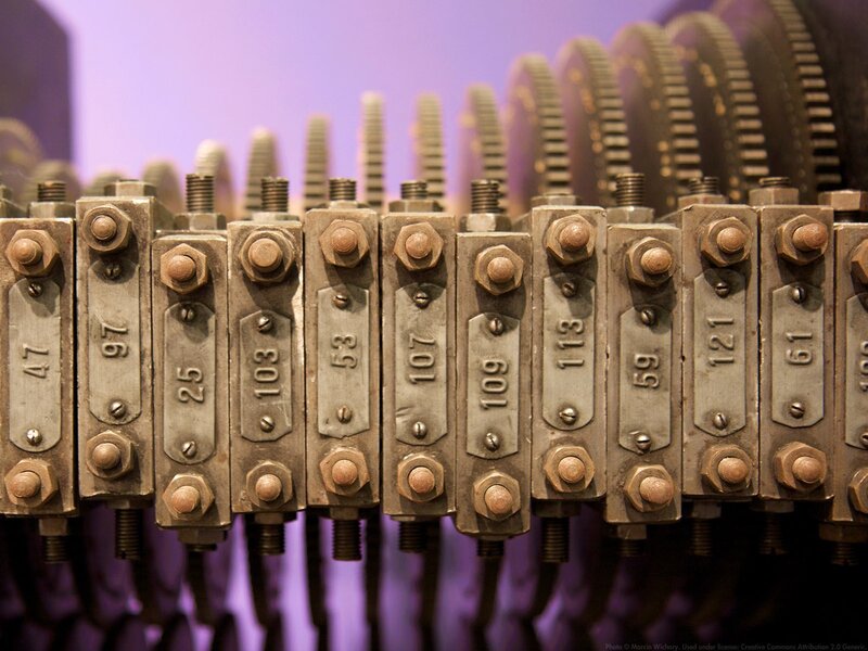 Close-up of mechanical gears