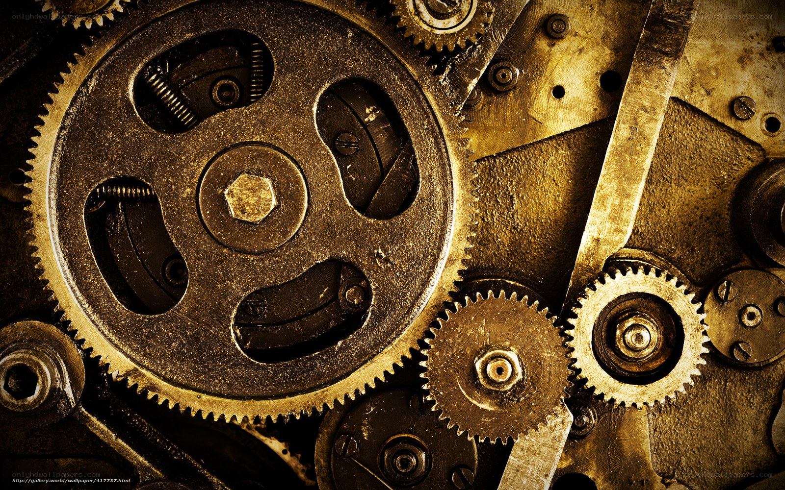 close-up of mechanical gears