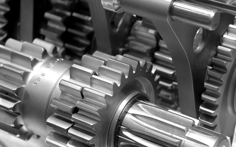 close-up of mechanical gears
