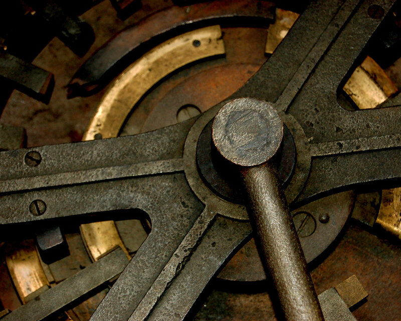 close-up of mechanical gears