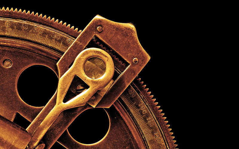 close-up of mechanical gears