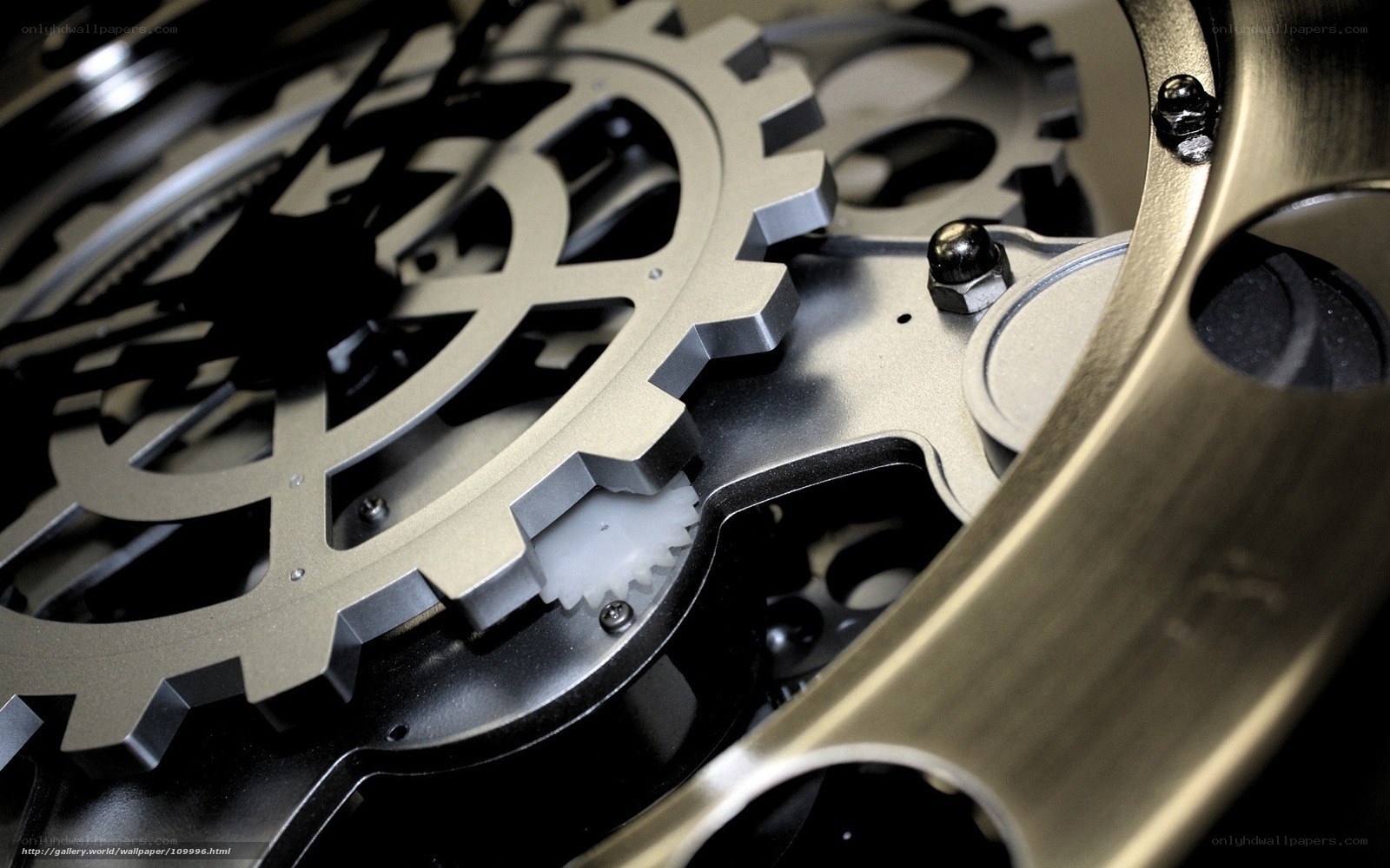 close-up of mechanical gears